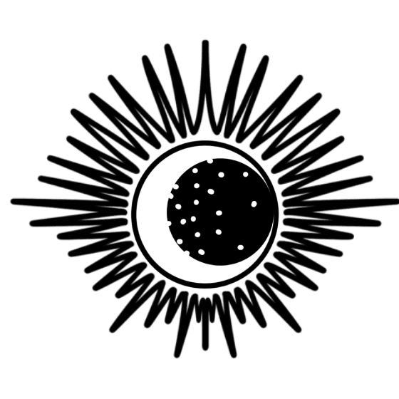 Night sky with stars and moon inside a radiating sun — the Solar-Lunar Framework